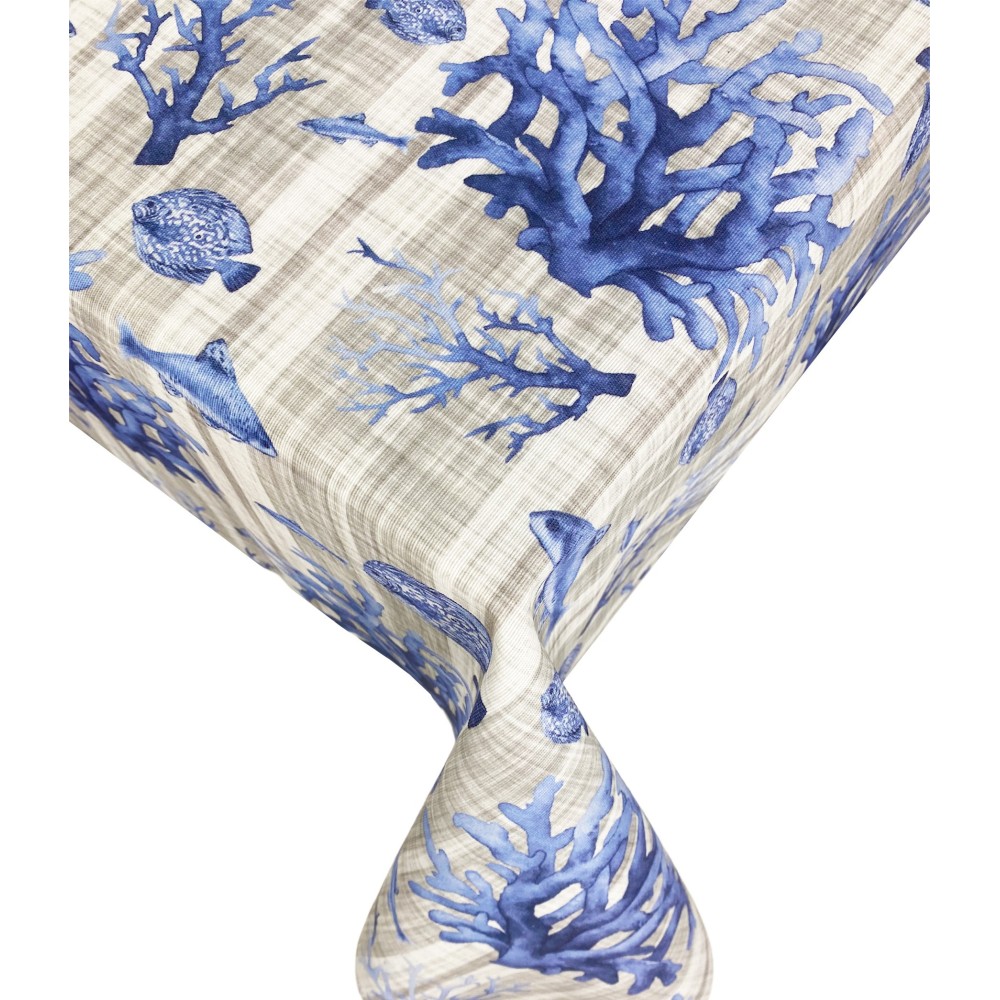 MANTEL DE ALGODÓN mar FISH mar AZUL mar