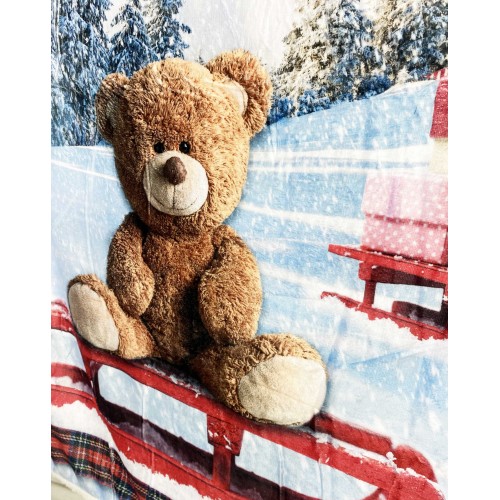 COUVERTURE PLAID EN PILE SHERPA DIGITAL photographie SLED Bear