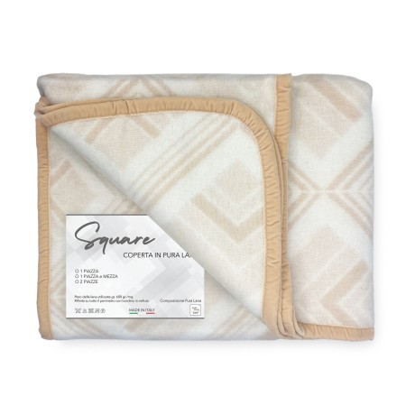SQUARE BLANKET in genuine...