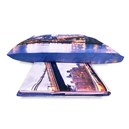 DIGITALDRUCK TAGESDECKE NEW YORK TAGESDECKE mit KEEP DOUBLE 2 DOUBLE Tasche