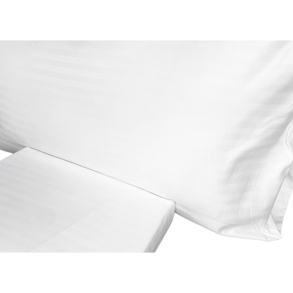 FEUILLE COMPLÈTE en microfibre souple COULEUR UNIE BLANC Double 2 CARRÉS pas de repassage