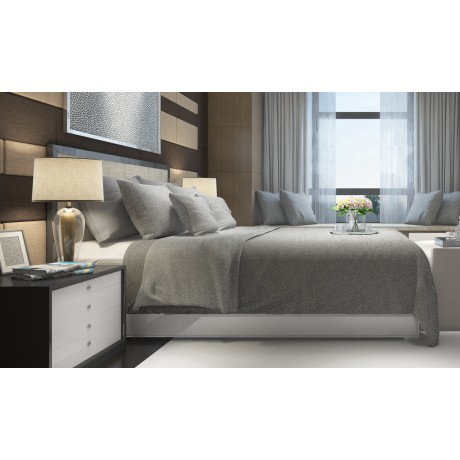 Completo Lenzuola Invernale Flanella Boy Grigio - Cotone Felpato Anti-Pilling - Made in Italy