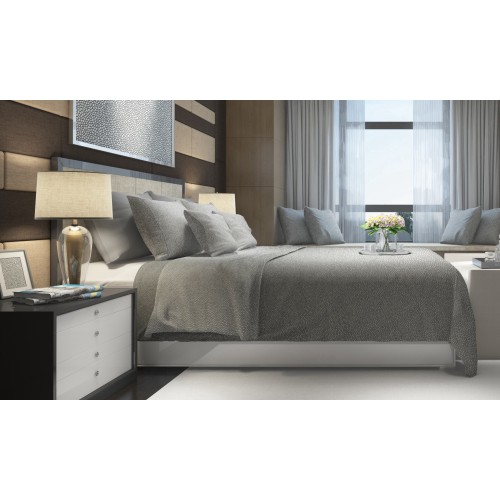 Completo Lenzuola Invernale Flanella Boy Grigio - Cotone Felpato Anti-Pilling - Made in Italy