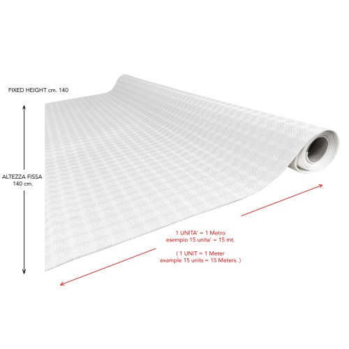 TABLE PROTECTOR BY THE METER UNDER TABLECLOTH H. 140 cm. WHITE TABLE PROTECTOR Made to MEASURE Non-slip rubberized with RUBBY© s