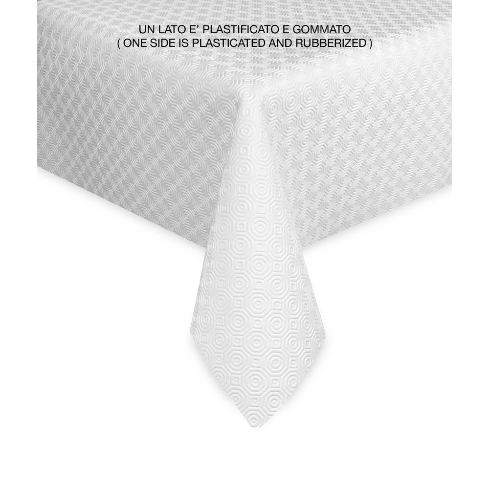 TABLE PROTECTOR BY THE METER UNDER TABLECLOTH H. 140 cm. WHITE TABLE PROTECTOR Made to MEASURE Non-slip rubberized with RUBBY© s