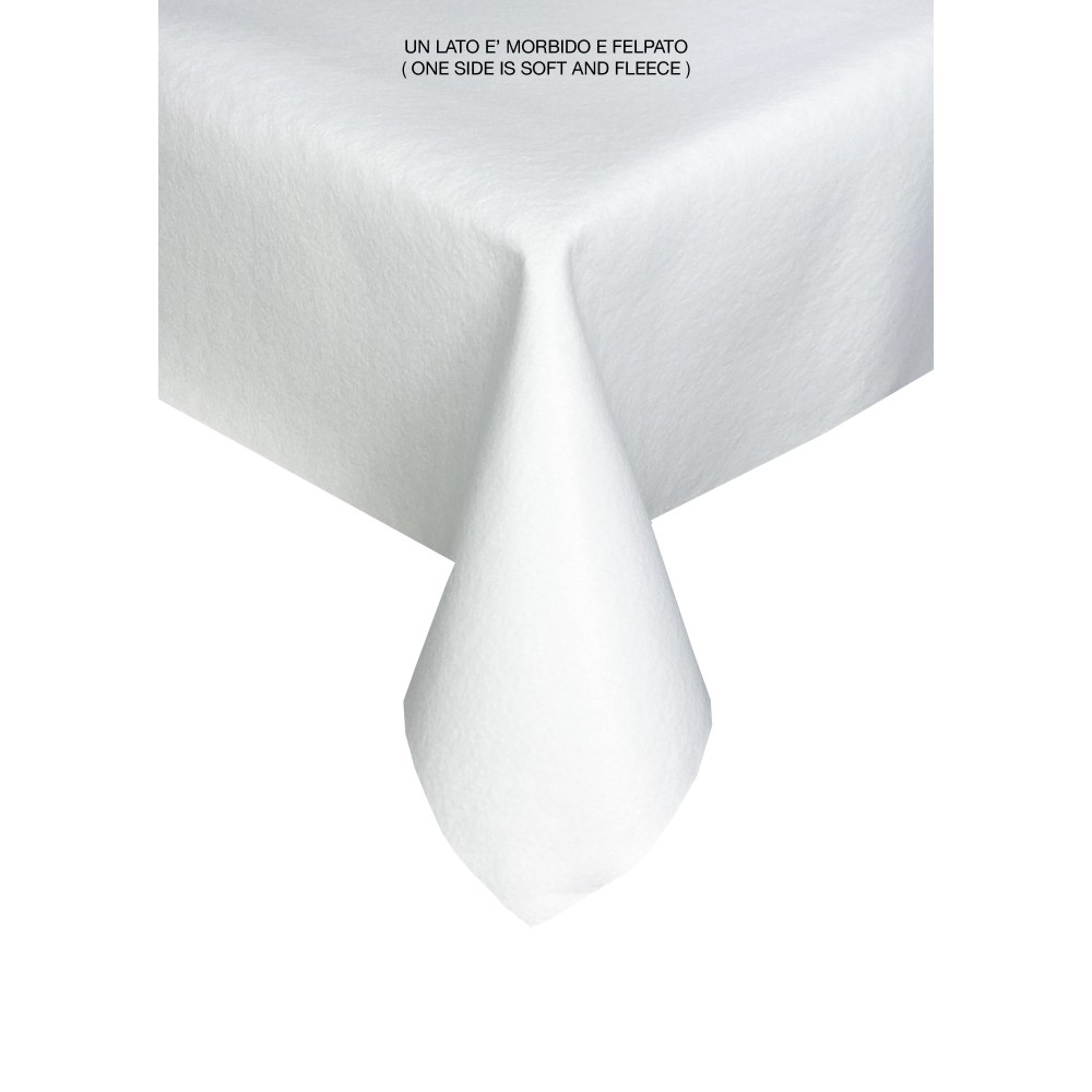 TABLE PROTECTOR BY THE METER UNDER TABLECLOTH H. 140 cm. WHITE TABLE PROTECTOR Made to MEASURE Non-slip rubberized with RUBBY© s