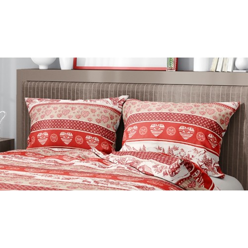 FUNDA NÓRDICA TIROLESA PIAN BENOT CON CORAZONES DE CIERVO Y SUAVES TRONCOS DE MICROFIBRA