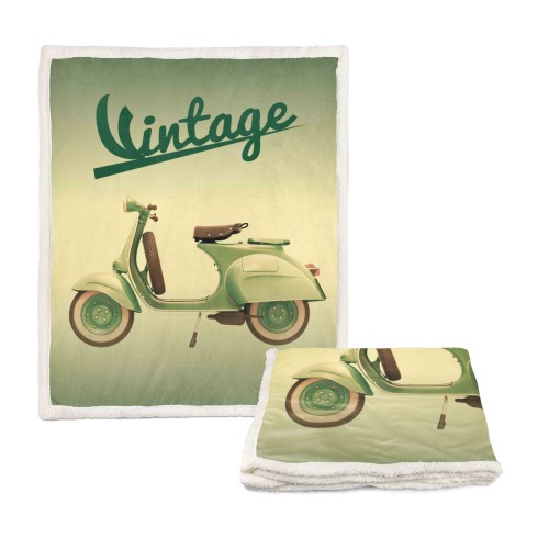 PLAID FLEECE Decke Sherpa Fantasy HD VESPA VINTAGE
