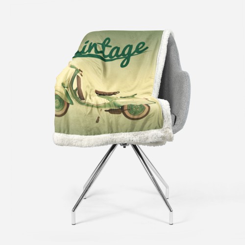 PLAID coperta IN PILE SHERPA fantasy HD VESPA VINTAGE