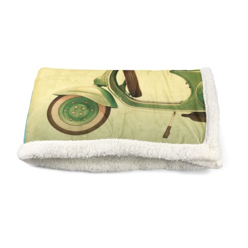 PLAID coperta IN PILE SHERPA fantasy HD VESPA VINTAGE