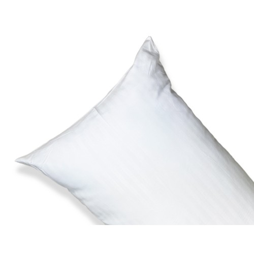 HOUSSE DE COUETTE Rasatello rayé en couleur unie Blanc Double cm. 250x200