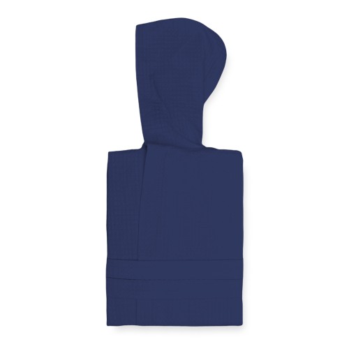 ACCAPPATOIO Nido Ape BEE© in Puro cotone con Cappuccio da Adulto BLU SCURO