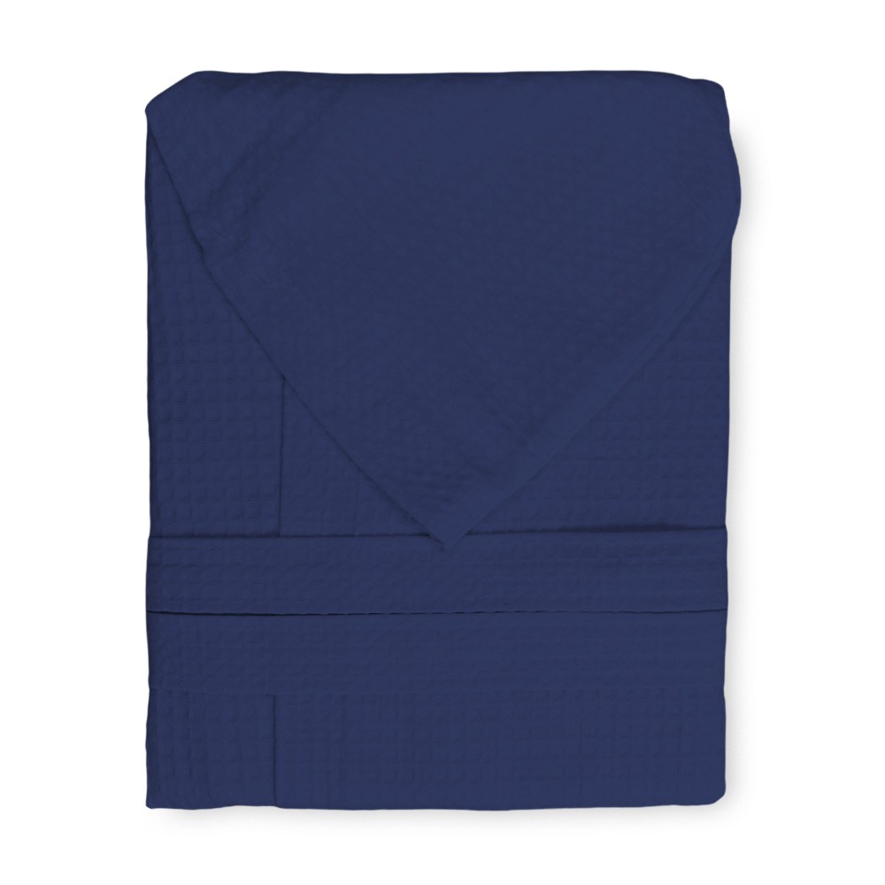 BEE Bee© Nest Bathrobe in Pure Cotton with Hood for Adults DARK BLUE