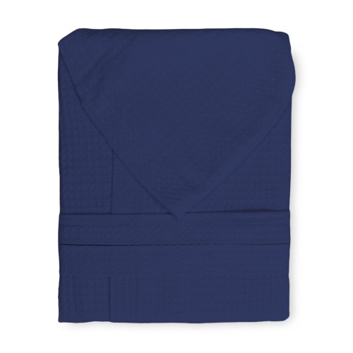 ACCAPPATOIO Nido Ape BEE© in Puro cotone con Cappuccio da Adulto BLU SCURO