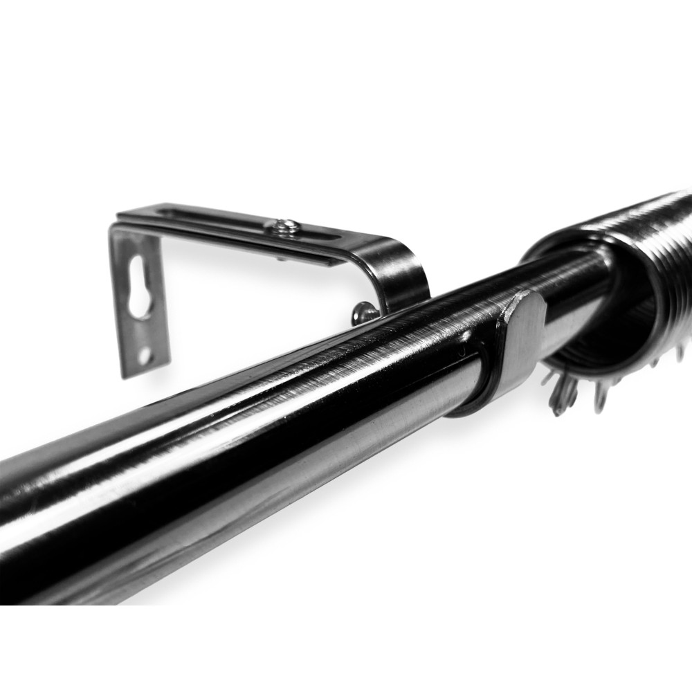 STEEL ROD for adjustable CURTAIN DIAMETER 19 MM. Complete with RINGS mod. Diamond