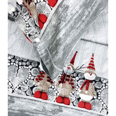 Christmas sheet set with elves and snowmen