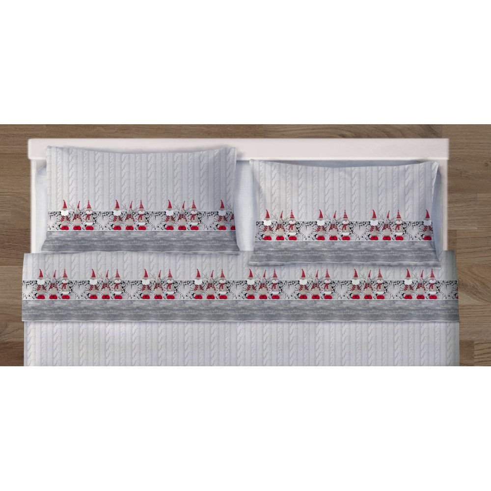 COMPLETO lenzuola LENZUOLA Tirolese PUPAZZI in Puro Cotone Made in Italy