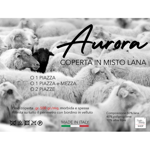 COPERTA IN misto lana AURORA INVERNALE