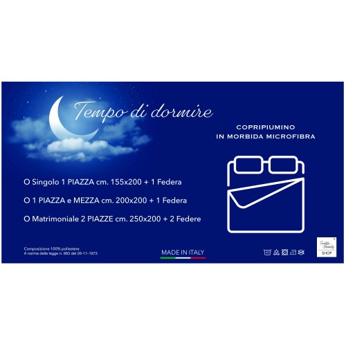 Housse de couette drapeau américain en microfibre douce AMERICA U.S.A Made in Italy