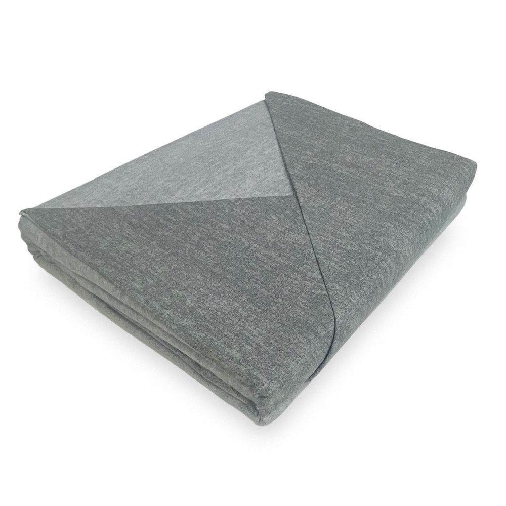 FUNDA NÓRDICA EN FLANELLATO FLANELLATO GRIS BICOLOR EN PURO ALGODÓN