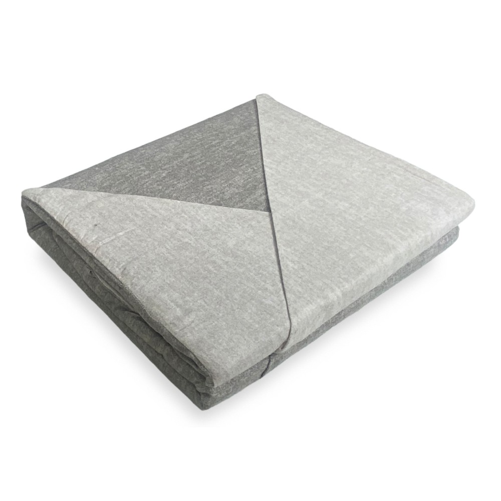 HOUSSE DE COUETTE FLANELLE FLANELLE BICOLORE BEIGE EN PUR COTON