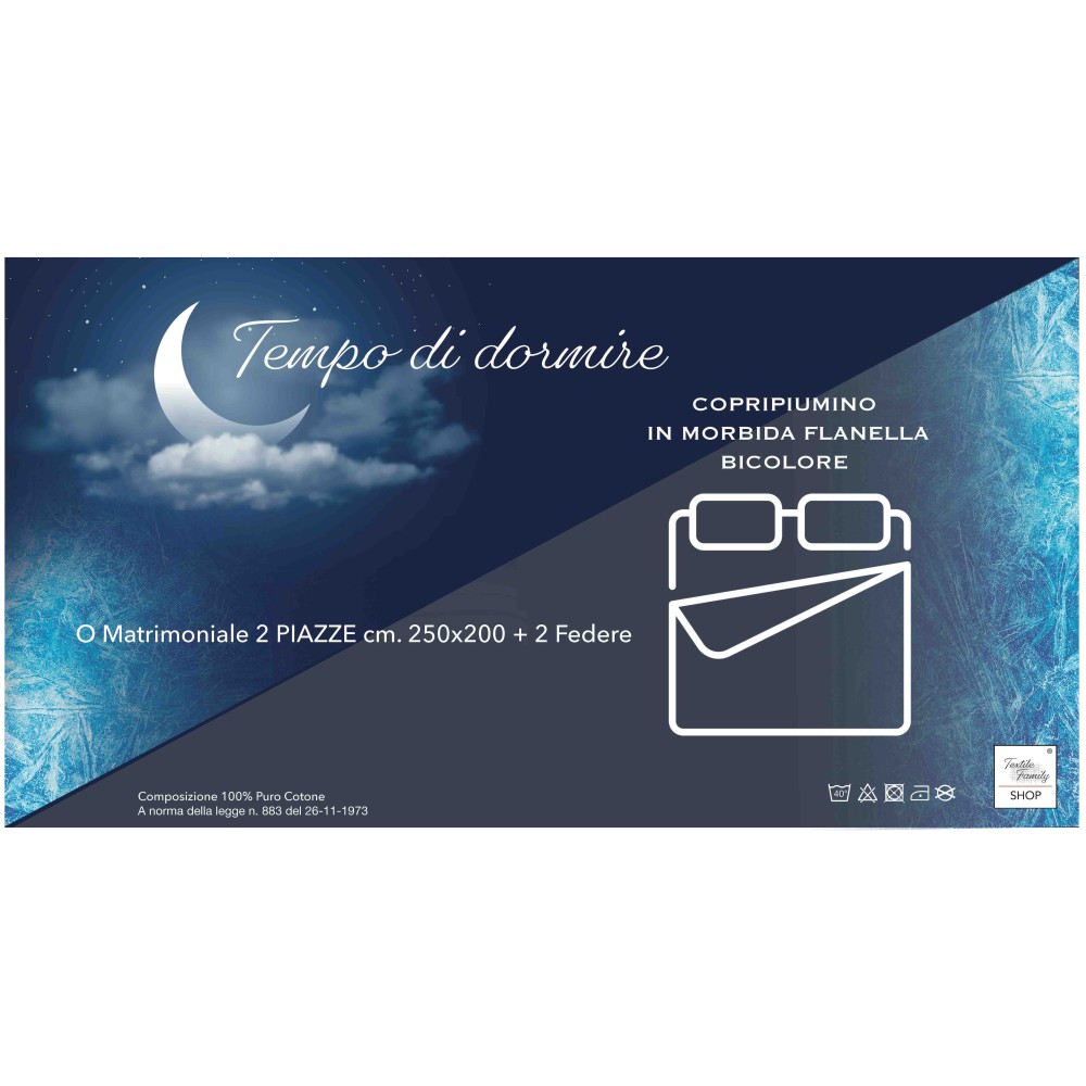 Housse de couette en flanelle FLANELLE BITONE Gris et Rose en Coton Pur