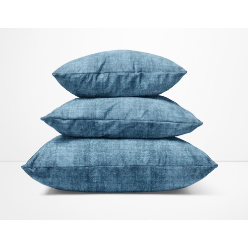 Fundas para cojines ARREDO VELVET BLU en tela suave de terciopelo resistente a manchas cm. 40 - 50 - 60 Made in Italy