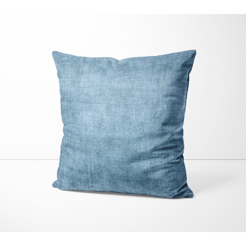 Housses de coussins ARREDO VELVET BLU en tissu doux résistant aux taches cm. 40 - 50 - 60 Made in Italy