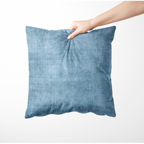 Fundas para cojines ARREDO VELVET BLU en tela suave de terciopelo resistente a manchas cm. 40 - 50 - 60 Made in Italy