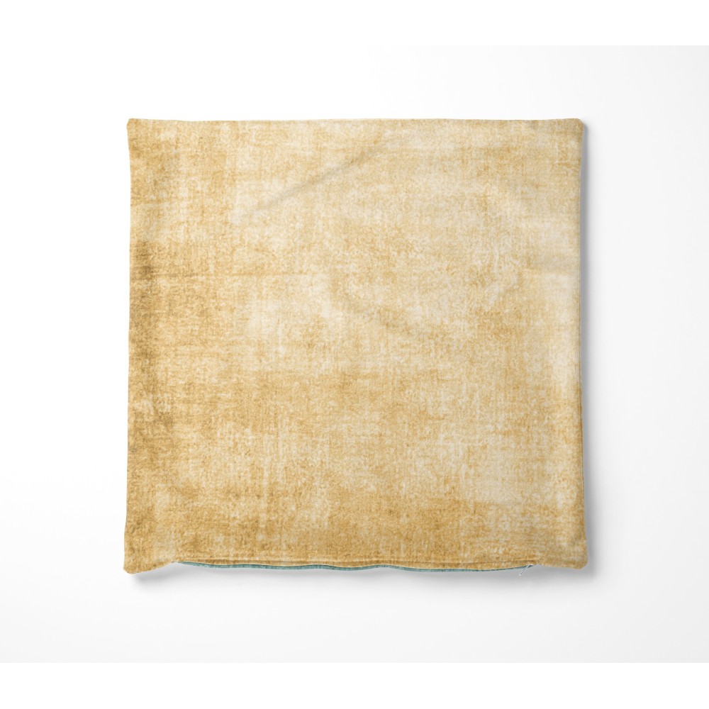 Fundas para cojines MUEBLES DE TERCIOPELO OCRE en tela suave de terciopelo resistente a manchas cm. 40 - 50 - 60 Made in Italy