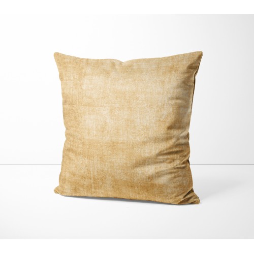 Fundas para cojines MUEBLES DE TERCIOPELO OCRE en tela suave de terciopelo resistente a manchas cm. 40 - 50 - 60 Made in Italy