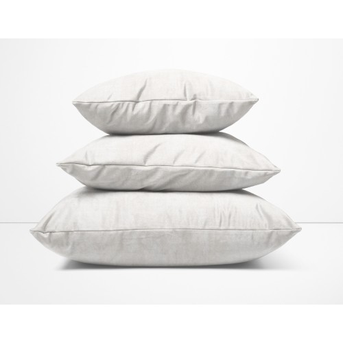 Cushion Covers WHITE VELVET FURNITURE in Soft Velvet Stain-Resistant Fabric cm. 40 - 50 - 60 Made in Italy
