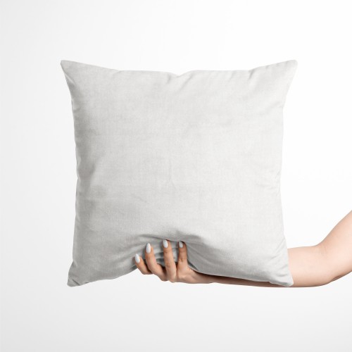 Cushion Covers WHITE VELVET FURNITURE in Soft Velvet Stain-Resistant Fabric cm. 40 - 50 - 60 Made in Italy