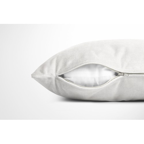 Housses de coussin MEUBLES EN VELOURS BLANC en tissu doux résistant aux taches en cm. 40 - 50 - 60 Made in Italy