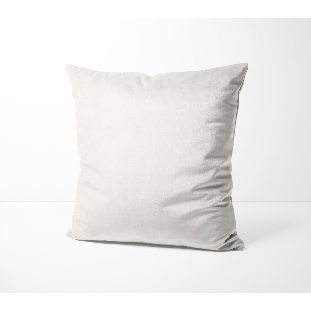 Housses de coussin MEUBLES EN VELOURS BLANC en tissu doux résistant aux taches en cm. 40 - 50 - 60 Made in Italy