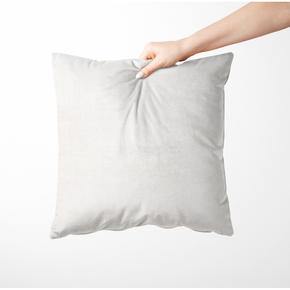 Housses de coussin MEUBLES EN VELOURS BLANC en tissu doux résistant aux taches en cm. 40 - 50 - 60 Made in Italy