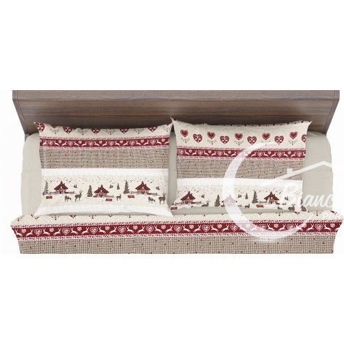 TYROLEAN VALBADIA SHEETS SET in pure cotton MADE in ITALY