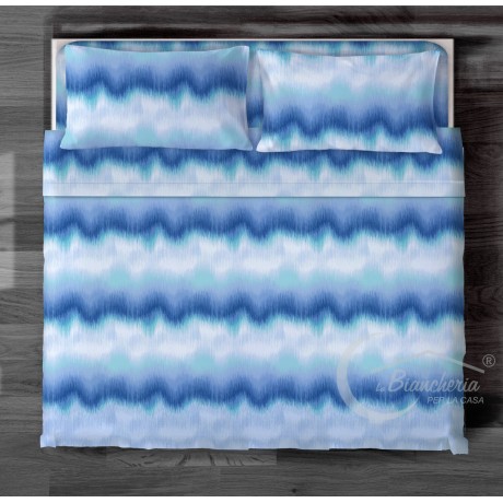 SET OF SHEETS ZIG ZAG Blue...