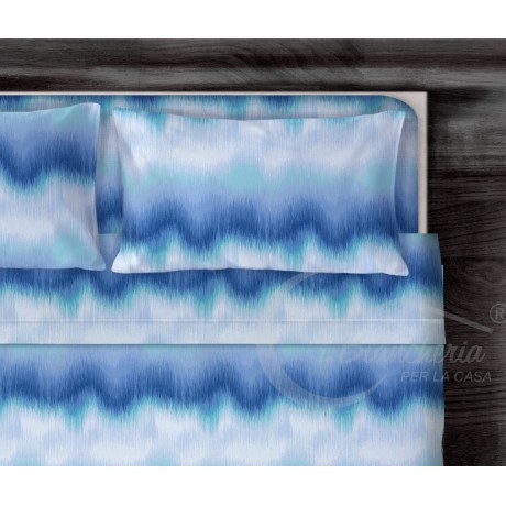 SET OF SHEETS ZIG ZAG Blue...