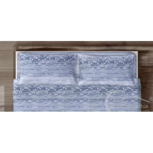 BLUE RHOMBI LAKEN SET aus reiner Baumwolle, hergestellt in Italien
