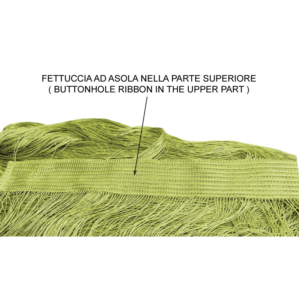 Vivienne WIRE CURTAIN for door CM. 150X300 solid color GREEN