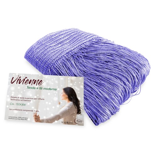 Vivienne DRAHTVORHANG für Tür CM. 150X300 einfarbig LILA