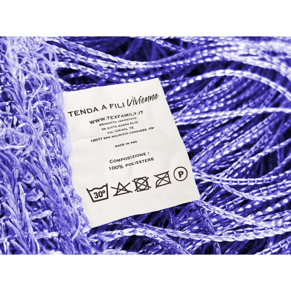 Vivienne DRAHTVORHANG für Tür CM. 150X300 einfarbig LILA