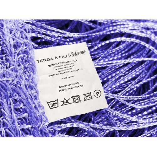 WIRE CURTAIN Vivienne pour porte CM. 150X300 couleur unie LILLA