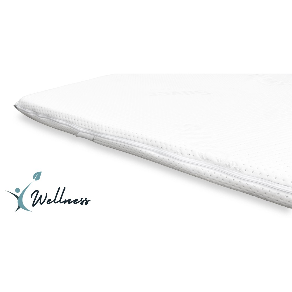 TOPPER Wellness für Corrector Matratze aus MEMORY FOAM HD Dicke 5 cm. Hypoallergener und abnehmbarer Bezug Made in Italy