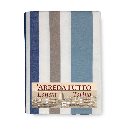 FURNISHING TOWEL Copritutto GRAN FOULARD Bedspread SOFA COVER Fabric DORY RIGA BLU
