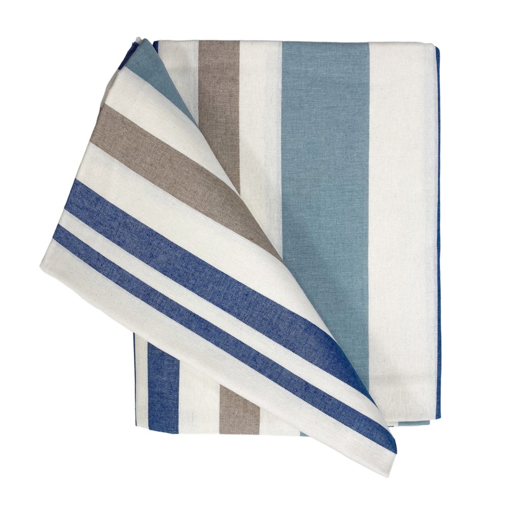 HANDTUCH Copritutto GRAN FOULARD Tagesdecke SOFA BEZUG Stoff DORY RIGA BLU