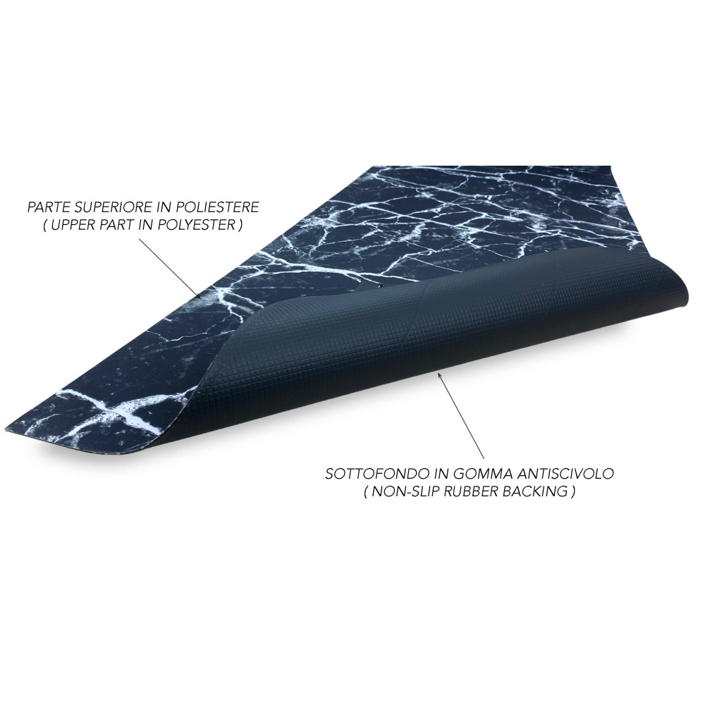 RUG Küchenläufer Rutschfester Läufer MARMOR Effekt made in Italy