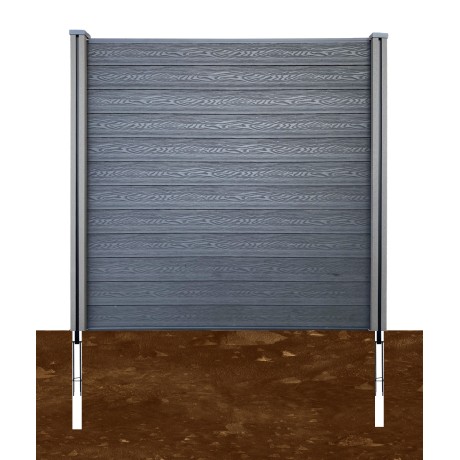 Wood-effect fence but in WPC, indestructible and durable