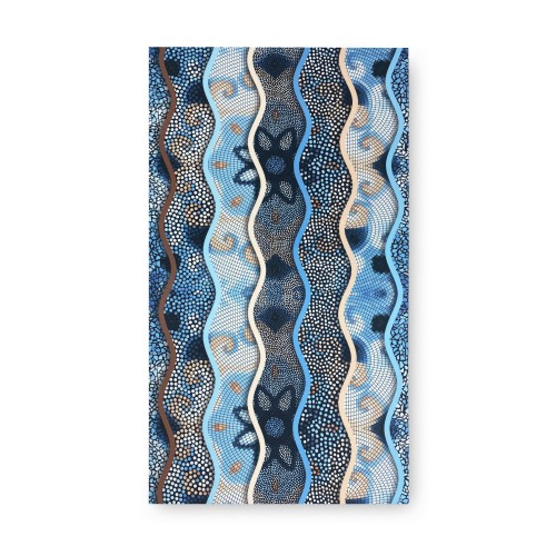 CARPET Runner Kitchen Runner Anti-dérapant ONDA MARE fabriqué en Italie